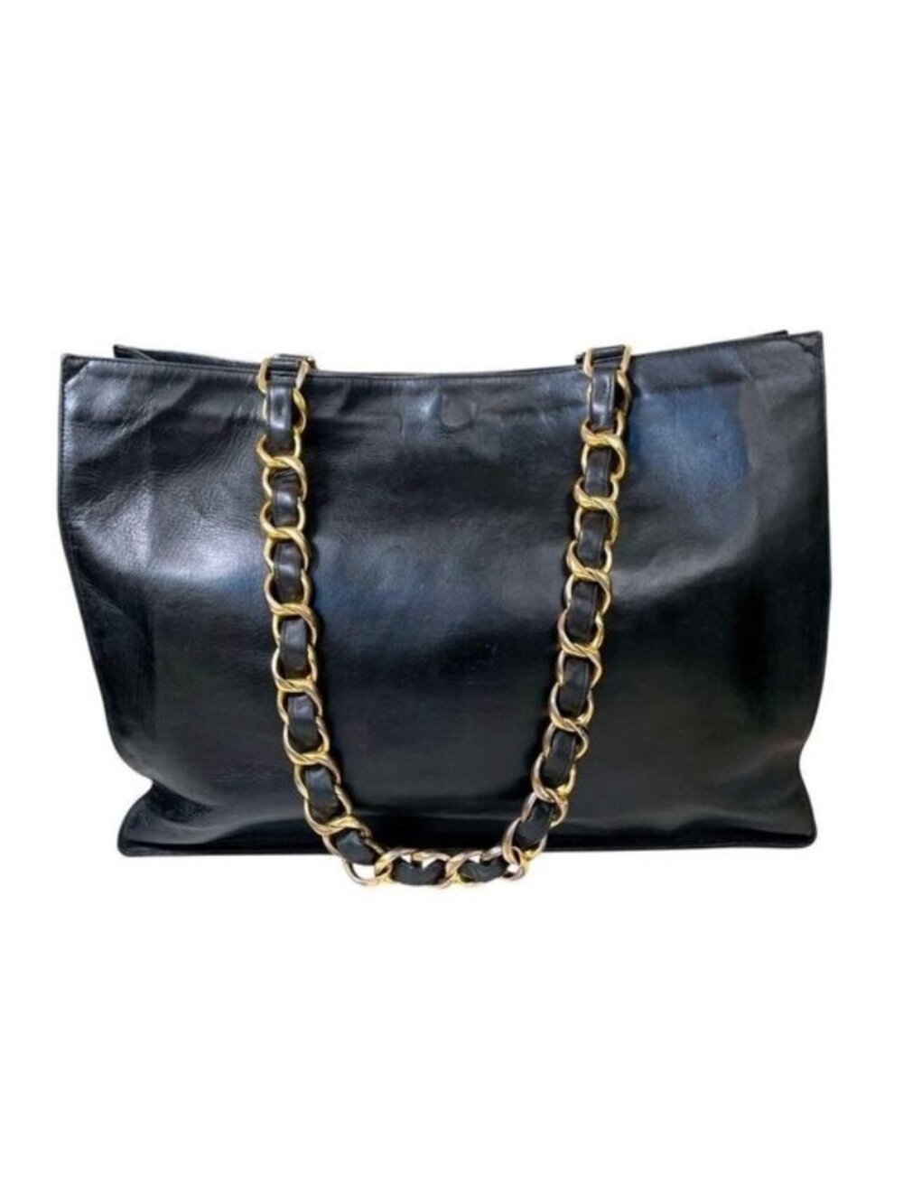 Authentic CHANEL Jumbo XL Shopping Tote Timeless Classic Black Lambskin Vintage - Picture 5 of 15